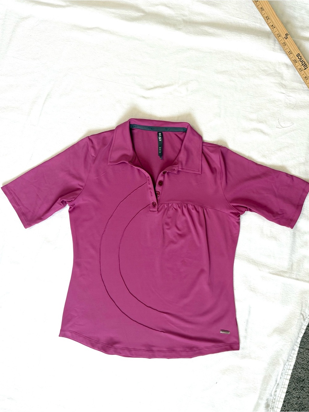 Fuchsia Button-Down Golf Polo Top